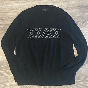 Black All Saints Wool knit sweater large